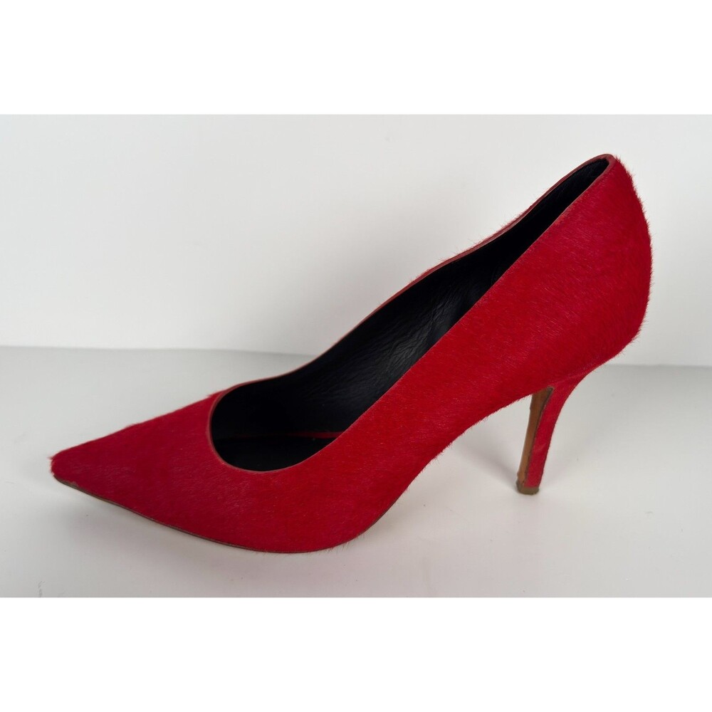 Celine Paris Women's Red Pony Hair Fur Pointed Toe Pumps EU 39.5 US 9.5 $720 - Picture 4 of 13